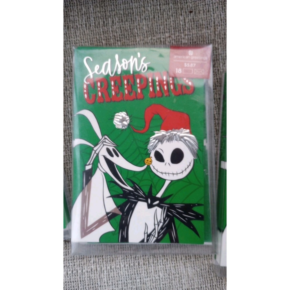 Jack‎ Skellington Vtg NOS Nightmare Before Christmas Cards 4 packs of 18 NEW
